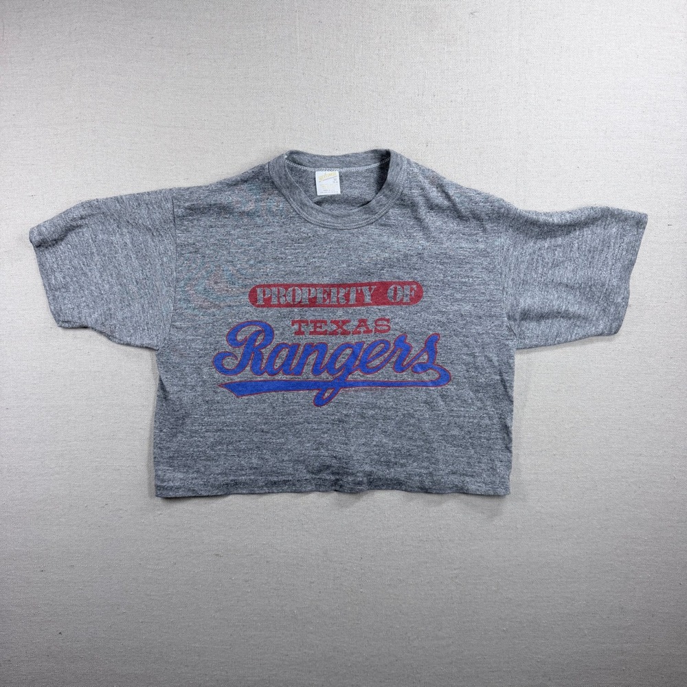 Vintage 1984 Texas Rangers‎ T Shirt Single Stitch Sportswear USA Gray Mens M